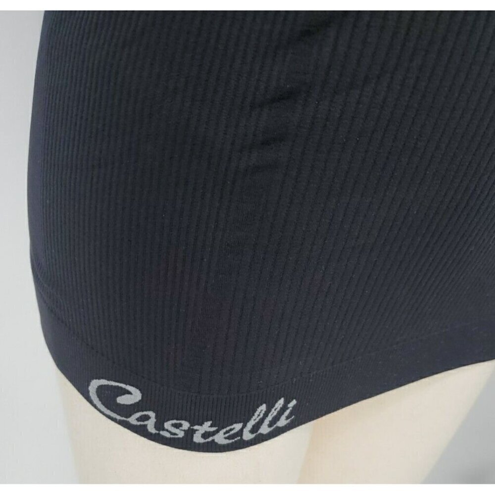 Castelli Cycling ? Shirt Womens L / XL Black Tee Fitted Ribbed Stretch Top - Picture 13 of 16